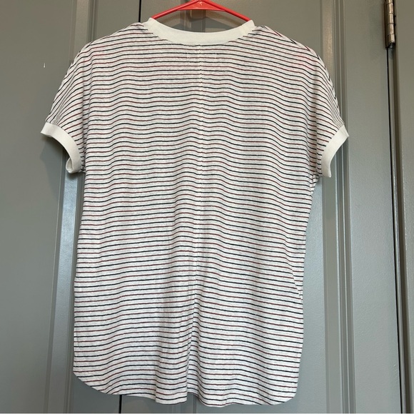 Madewell Small Hemp Allday Crewneck Pocket Tee in Menlo Stripe - Picture 2 of 4